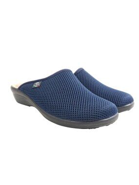 Fly Flot Womens Size 7.5 Navy Blue Mesh Slip-On Clogs